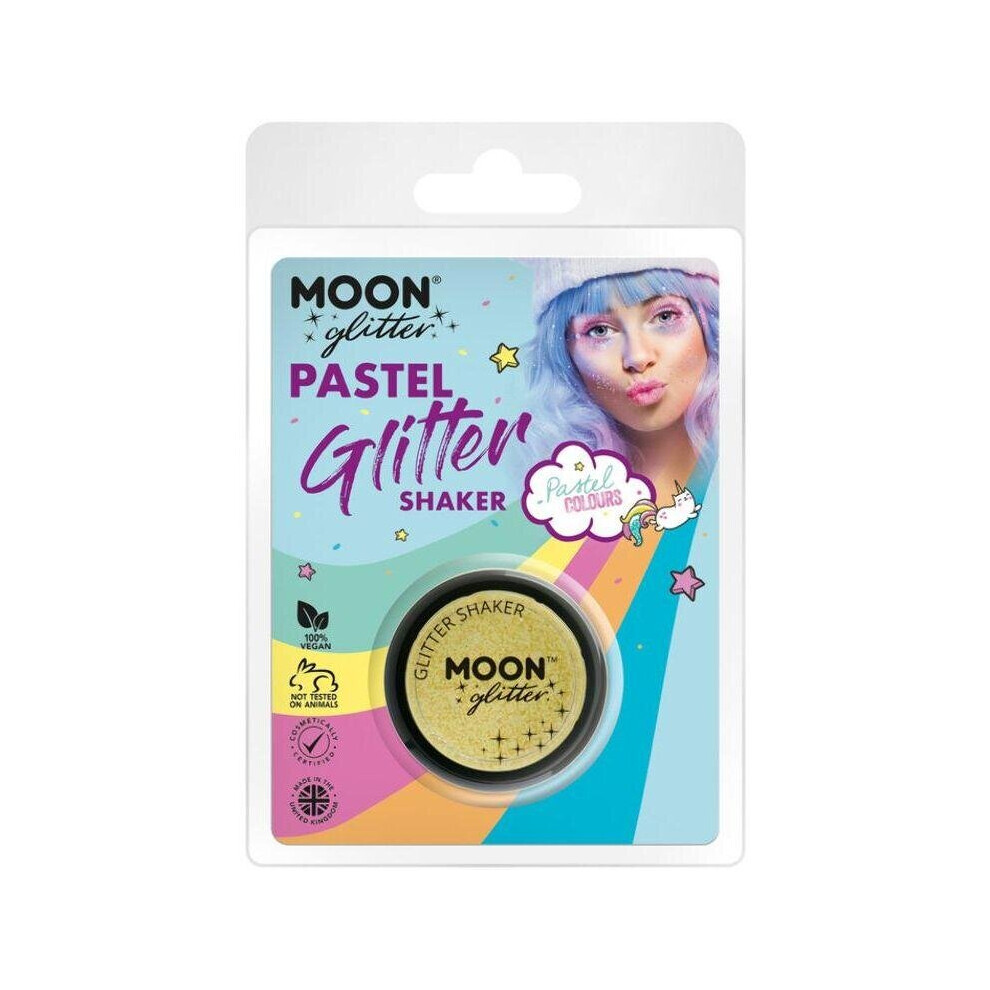 Moon Glitter Pastel Glitter Shakers Lemon Yellow