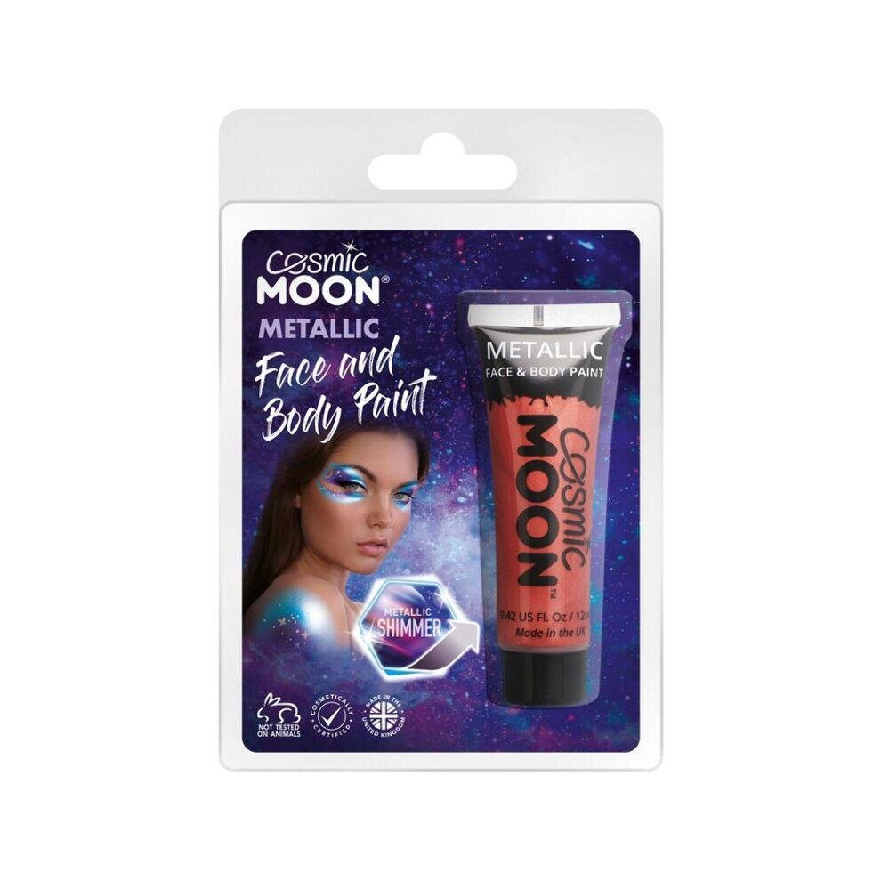 Cosmic Moon Metallic Face & Body Paint Red