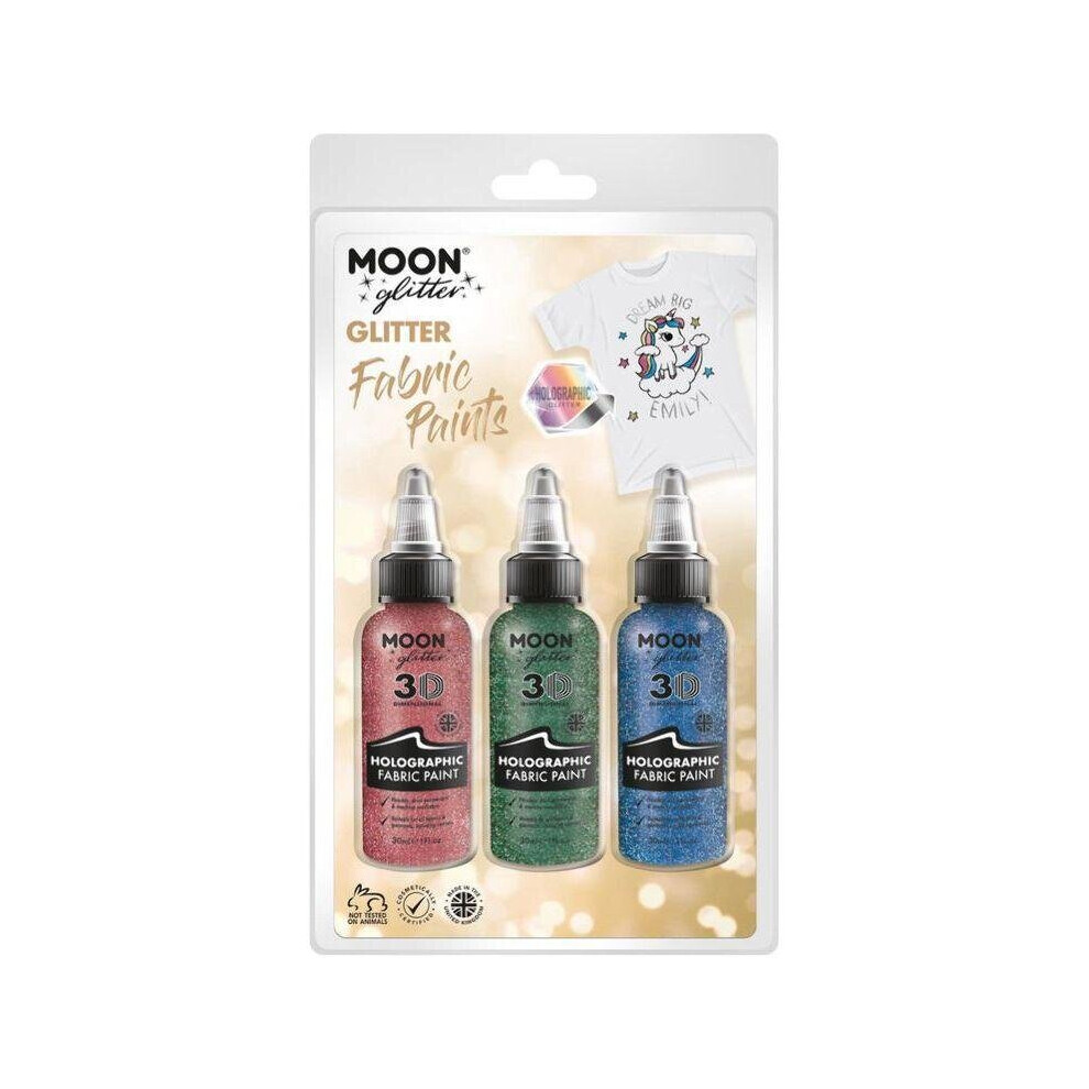 Moon Glitter Holographic Glitter Fabric Paint