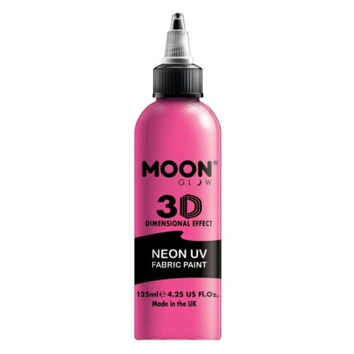 Smiffy's Moon Glow Neon UV Intense Fabric Paint Pink