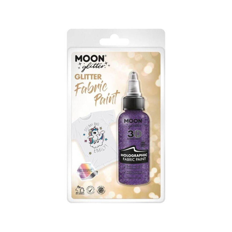 Moon Glitter Holographic Glitter Fabric Paint Pur