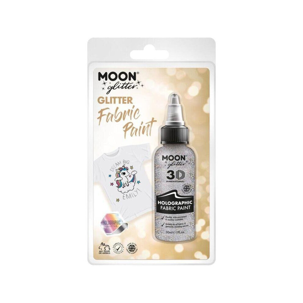 Moon Glitter Holographic Glitter Fabric Paint Sil