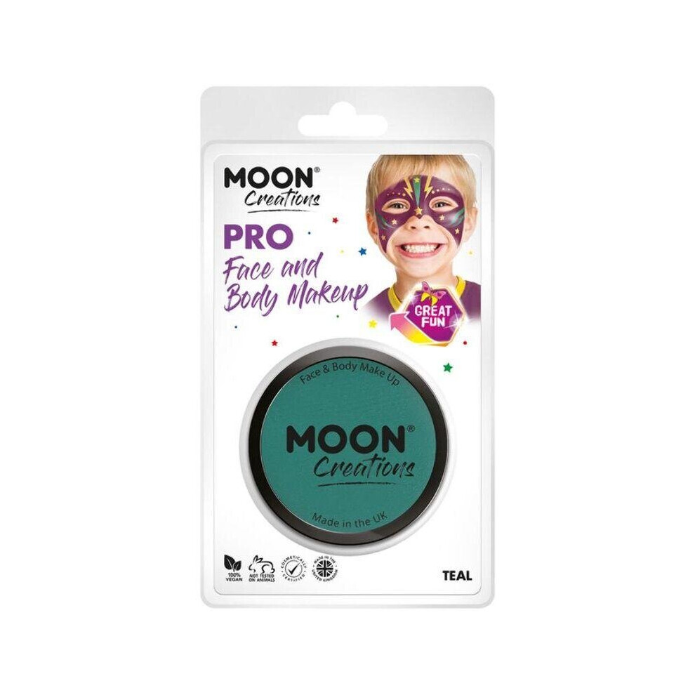 Moon Creations Pro Face Paint Cake Pot Teal