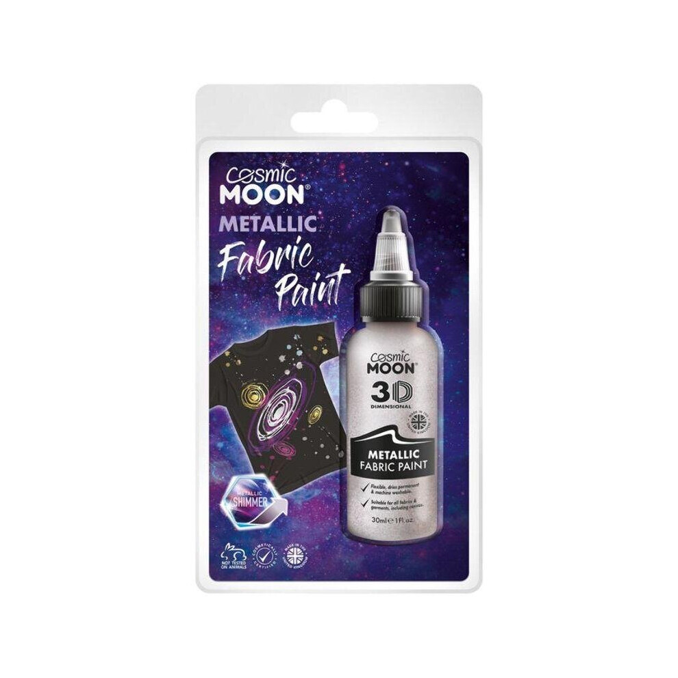 Cosmic Moon Metallic Fabric Paint Silver