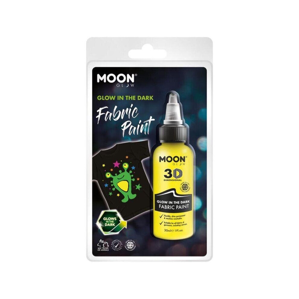 Moon Glow Glow in the Dark Fabric Paint Yellow