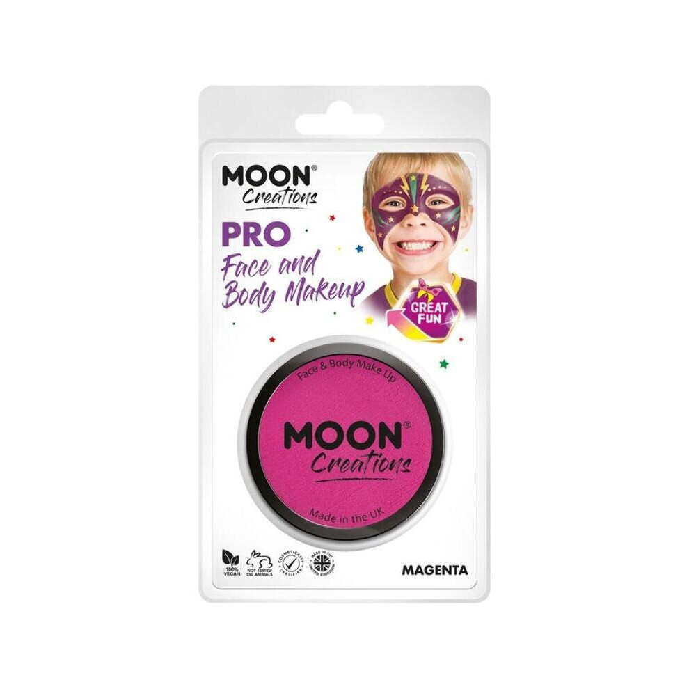 Moon Creations Pro Face Paint Cake Pot Magenta