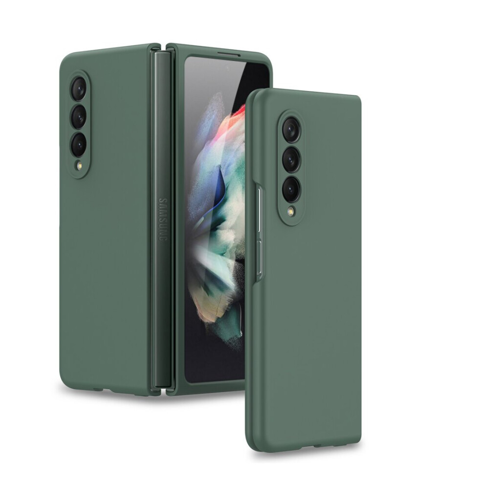 (Dark Green) Anti-Fall Liquid Silicone Protective Cover Case for Samsung Galaxy Z Fold3 5G