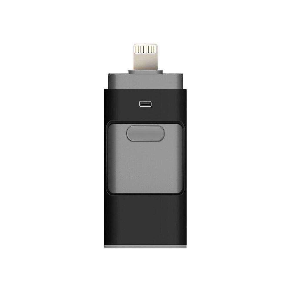 (, 128 Gb) 3 In 1 Usb Flash Drive Expansion Memory Stick Otg Pendrive For Iphone Ipad Android Pc Black 768694842930