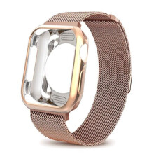 (for iWatch 40mm, Vintage Gold(Band+Case)) Band Strap+Cover Case for Apple Watch Band Series 38 40 41 42 44 45 mm