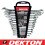 Dekton 12pc Combination & Stubby Spanner Set Vanadium Steel Chrome Plated 1