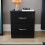 Home Discount (Black) Riano 2 Drawer Bedside Chest Bedside Table Storage 3