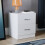 Home Discount (White) Riano 2 Drawer Bedside Chest Bedside Table Storage 1