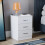 Home Discount (White) Riano 3 Drawer Bedside Chest Bedside Table Storage 1