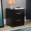 Home Discount (Black) Riano 2 Drawer Bedside Chest Bedside Table Storage 1
