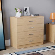 (Pine) Riano 4 Drawer Chest of Drawers Bedroom Storage