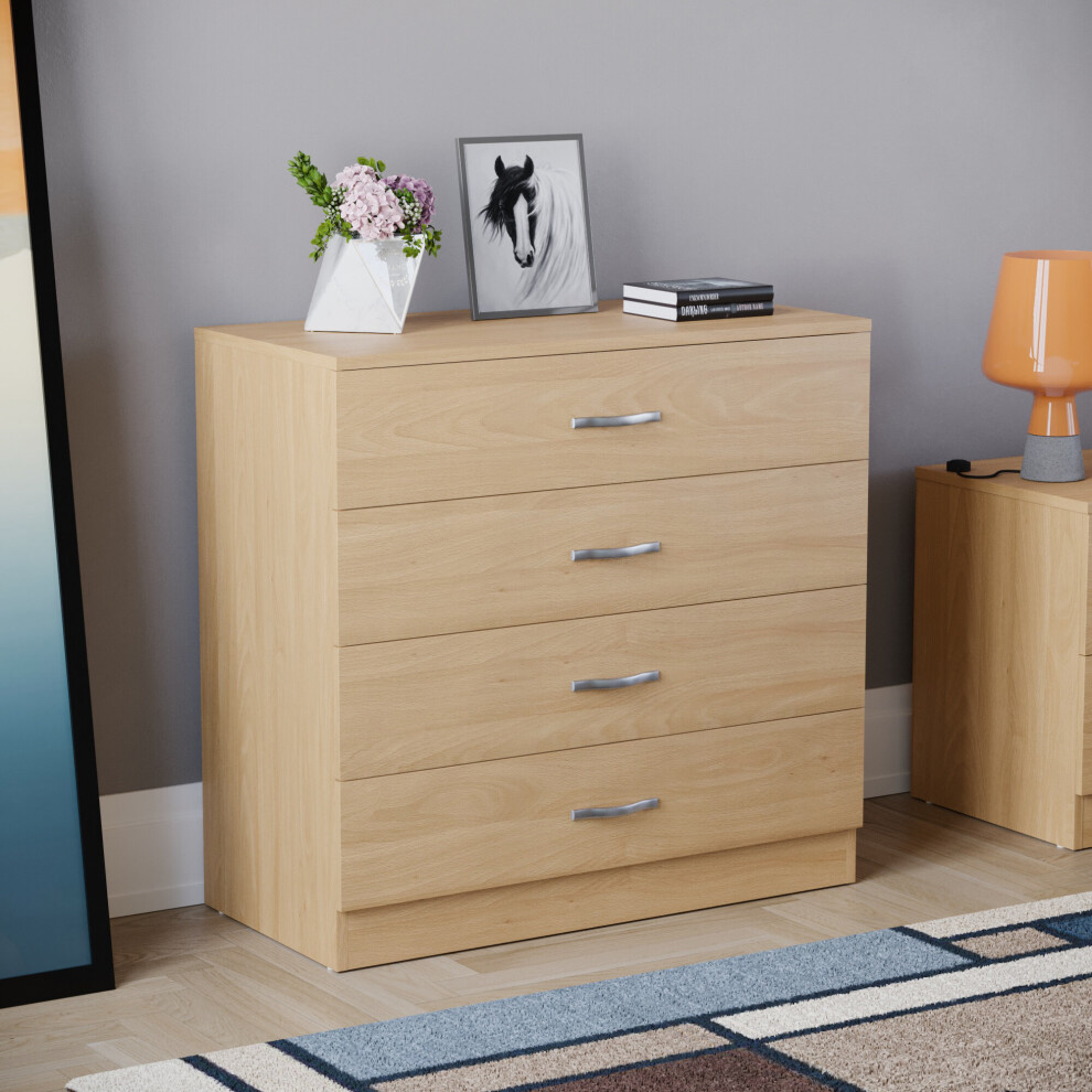 Vida Designs (Pine) Riano 4 Drawer Chest Of Drawers Bedroom Storage Not,Specified
