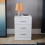 Home Discount (White) Riano 3 Drawer Bedside Chest Bedside Table Storage 8