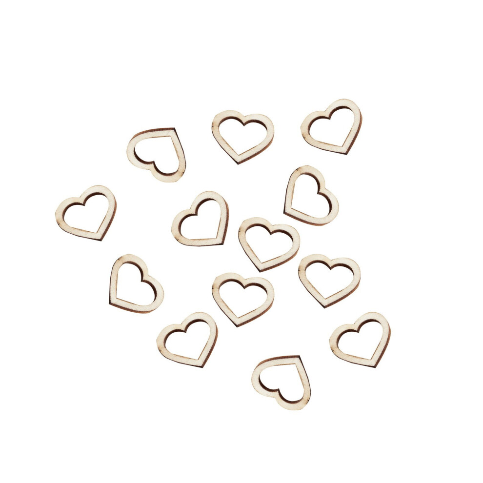 Ginger Ray Wedding Table Decorations 25 Wooden Love Hearts Confetti
