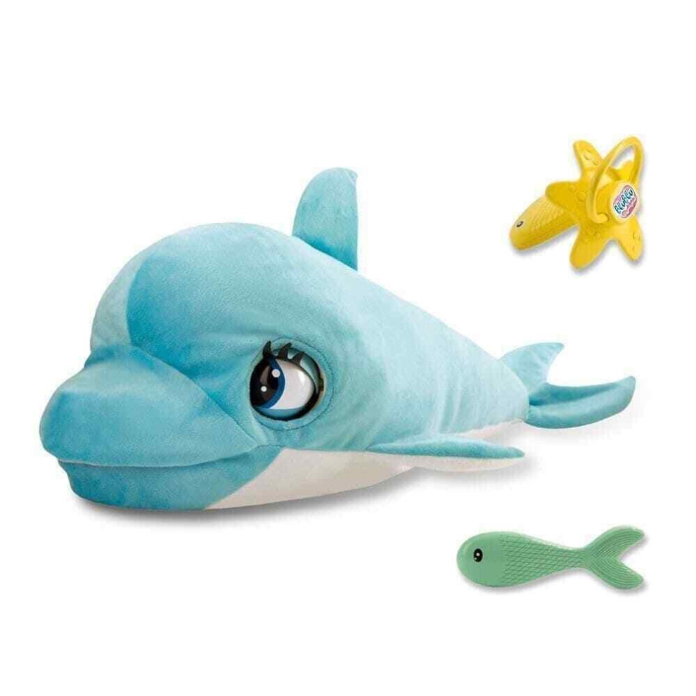 Blublu Club Petz The Baby Dolphin Interactive Plush Fish Soft Pet Toy 