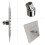 8" Rainfall Showerhead Square Thin Stainless Steel Adjustable Chrome 2
