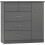 Nevada 5 Drawer Low Wardrobe 3D Effect Grey 1