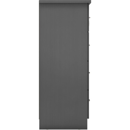 Nevada 5 Drawer Low Wardrobe 3D Effect Grey 2