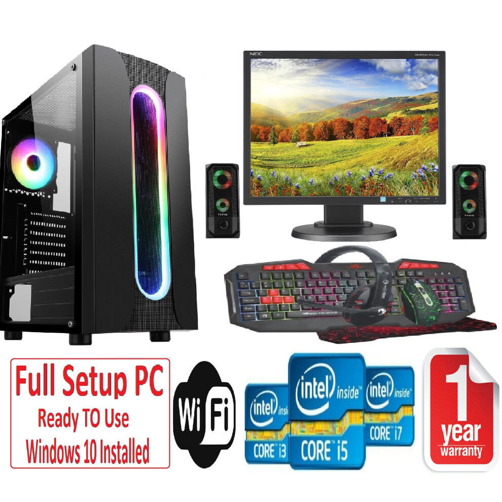 Computek Fast Gaming Pc Bundle - I5 16Gb Ram 1Tb+240Gb Ssd Gtx1050ti 4Gb - Speakers - Sauron