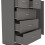 Nevada 5 Drawer Low Wardrobe 3D Effect Grey 6
