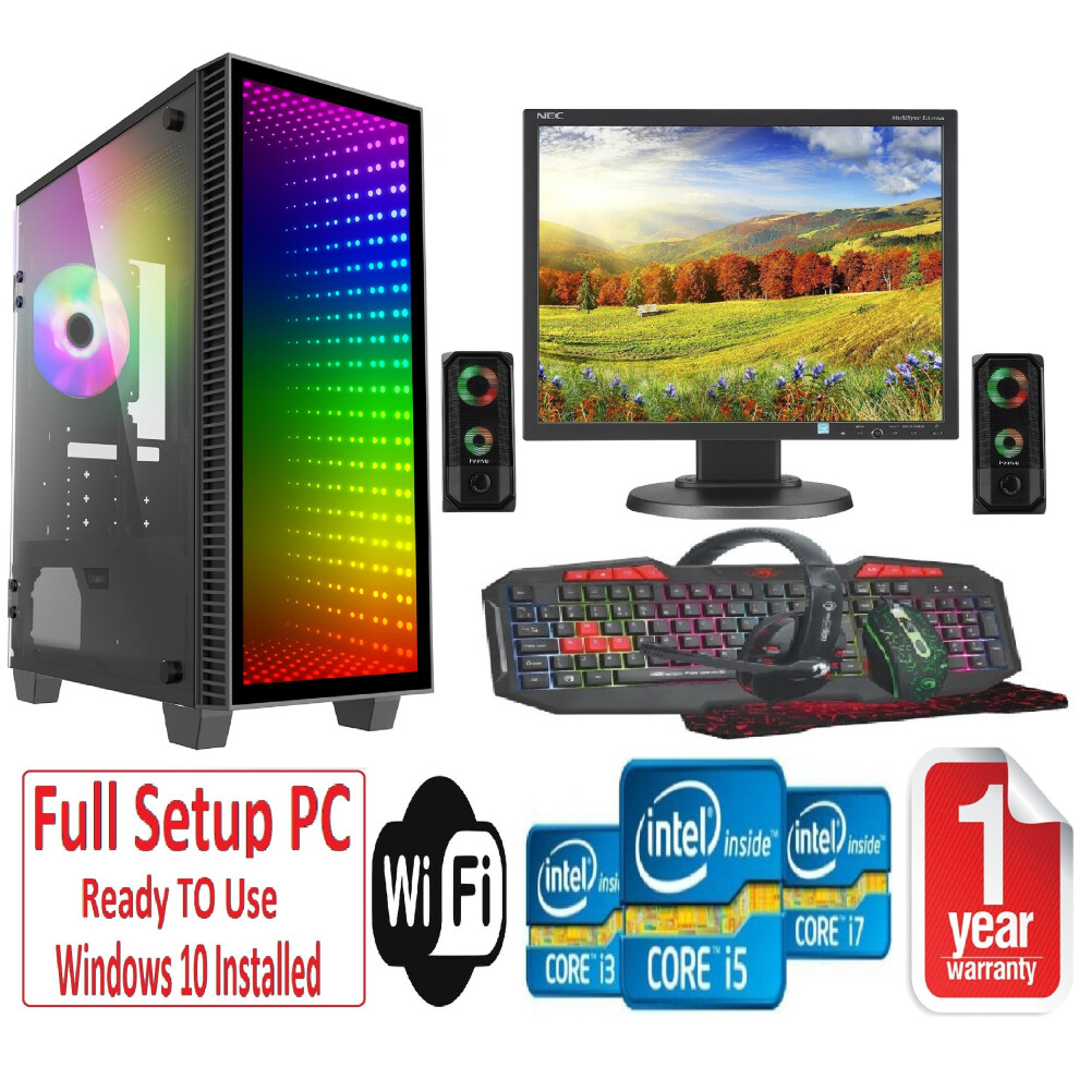 Computek Fast Gaming Pc Bundle - I5 16Gb Ram 1Tb+240Gb Ssd Gtx1050ti 4Gb - Speakers - Abyss Mini
