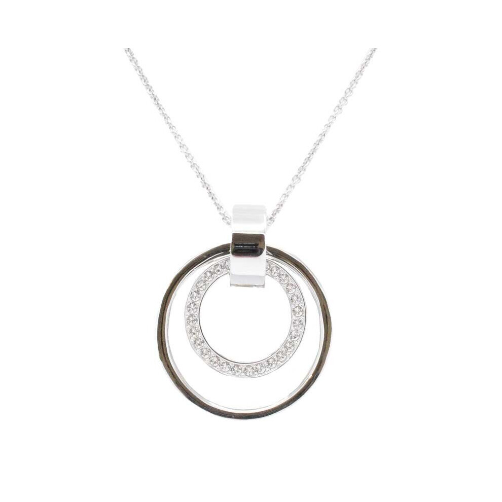 Swarovski Hollow Collection Circle Silver Necklace