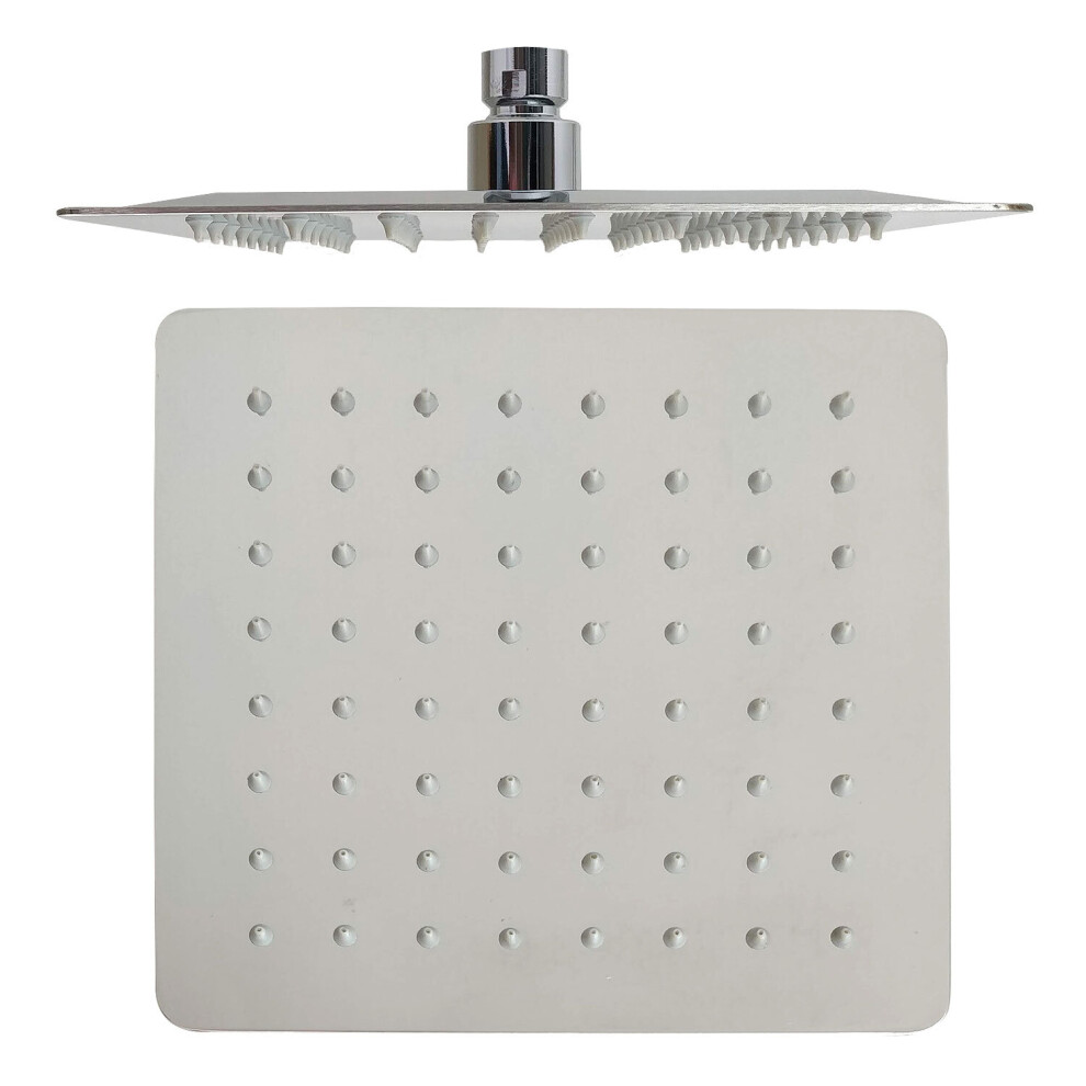 8" Rainfall Showerhead Square Thin Stainless Steel Adjustable Chrome-image-OPC-P98RM5S-NEW