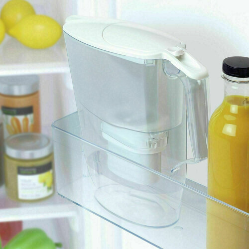 2.5L Fridge Water Filter Jug Reduction of Microplastics 2 Months White 1