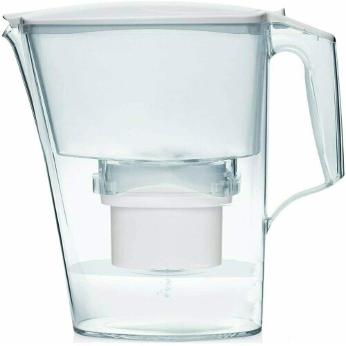 2.5L Fridge Water Filter Jug Reduction of Microplastics 2 Months White