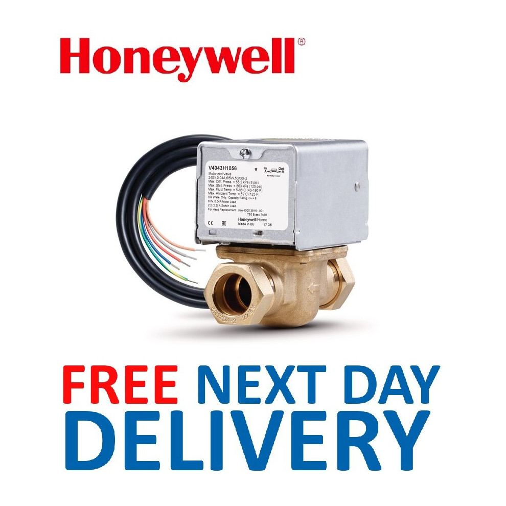 Honeywell/Resideo V4043H1056 2 Port Zone Valve Normally Closed 22mm (272848) Plain Box