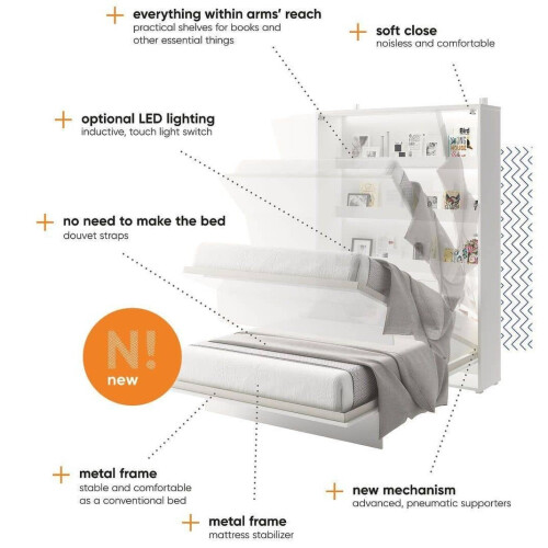 Arthauss BC-01 Vertical Wall Bed Concept 140cm 2