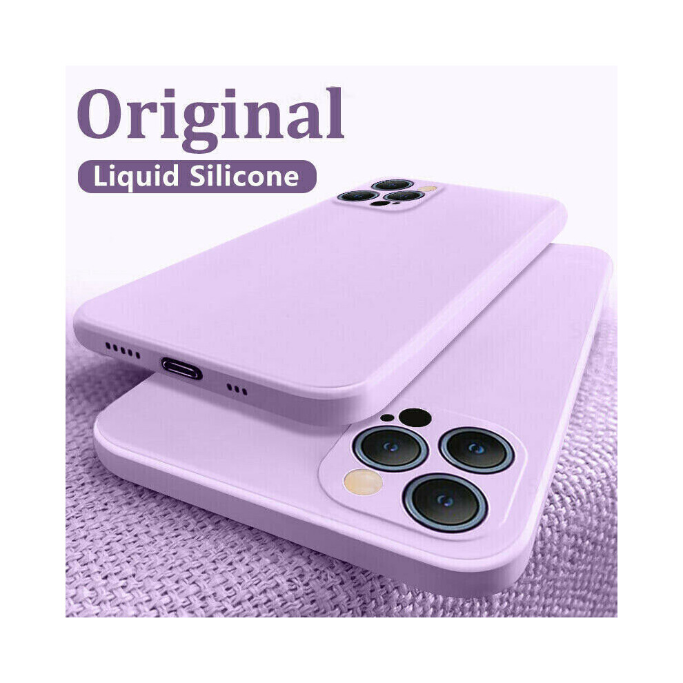 (iPhone 11, Purple) Liquid Silicone Case For iPhone 11 12 13 Pro 13 Pro Max XR X/XS