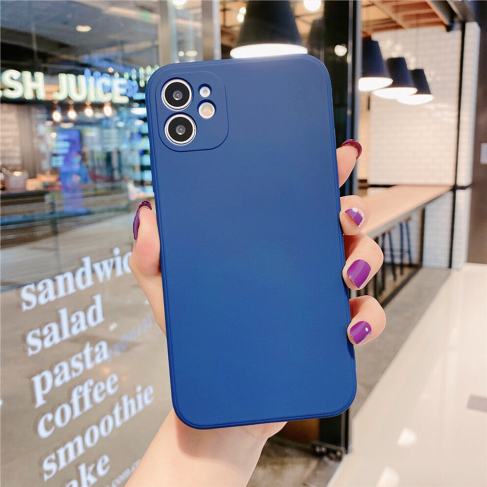 (Iphone 13 Pro Max, ) Liquid Silicone Case For Iphone 11 12 13 Pro 13 Pro Max Xr X/Xs Blue 5055546017901