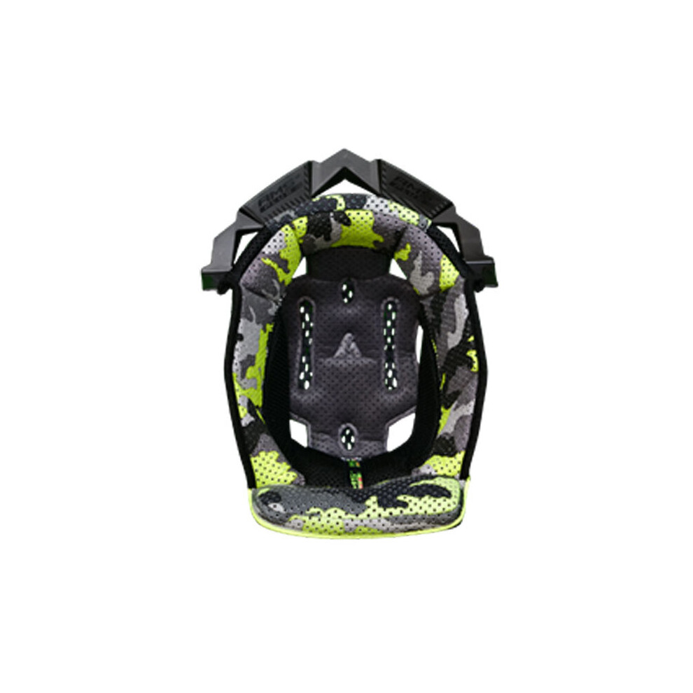 (XL) Airoh Off Road Centre Pad Camo Grey / Yellow For Aviator 3 Helmets-image-OPC-P98YCMV-NEW