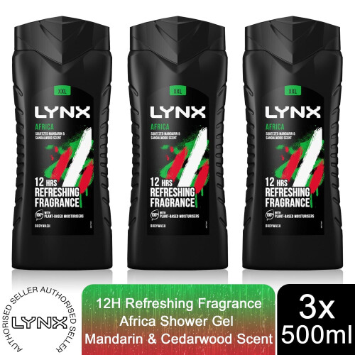 (Africa) Lynx Black or Africa Refreshing ShowerGel 500ml