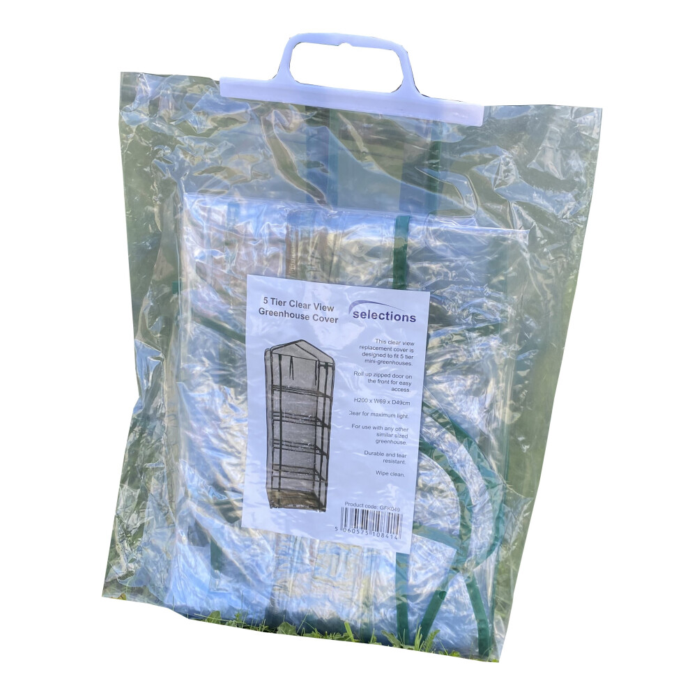 Selections 5 Tier Mini Greenhouse Clear View Replacement Cover