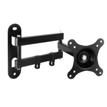 Monitor Wall Mount Bracket Swivel & Tilt for LED Curved QLED QE 4K LCD OLED SUHD UHD 10" - 32" up to 15kgs/33lbs (Single Arm Cantilever)