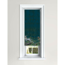 (60 cm Width x 140 cm Drop, Teal) Heron Chinoiserie Bamboo Pink & Teal Blackout Roller Blinds