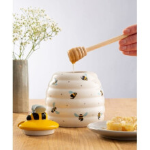 Price & Kensington Sweet Bee Honey Pot & Drizzler, Multi Colour