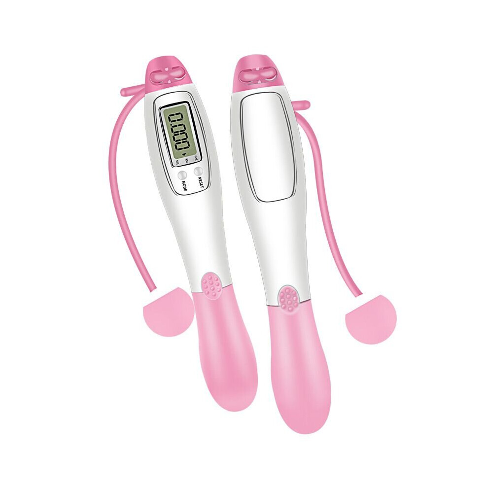 (Pink) Digital Wireless Cordless Skipping Jump Rope Fitness With Calorie Counter Aus Pink