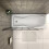 AICA Matt Black 4 Fold Folding Bath Screen 4mm Glass Panel 900x1400 6