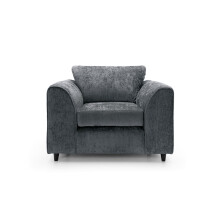 (Armchair) Monaco Grey Crushed Chenille Sofa Sets