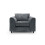 (Armchair) Monaco Grey Crushed Chenille Sofa Sets 1