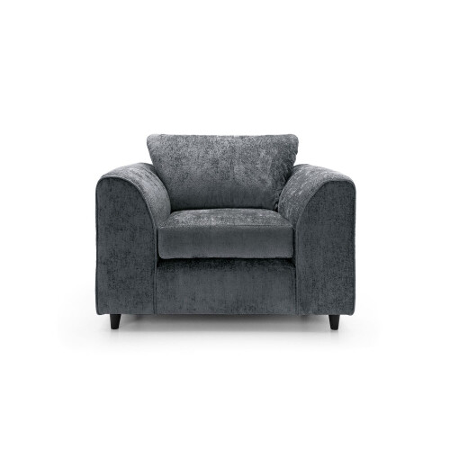 (Armchair) Monaco Grey Crushed Chenille Sofa Sets