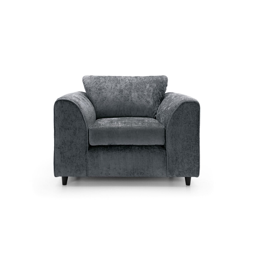 Furnishings For Less Uk (Armchair) Monaco Crushed Chenille Sofa Sets Grey