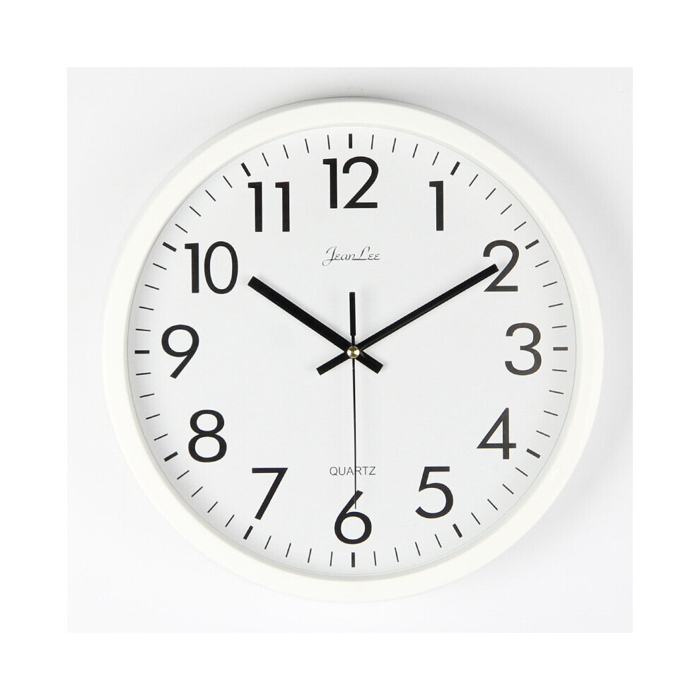 (White) Retro Round Wall Clock Silent